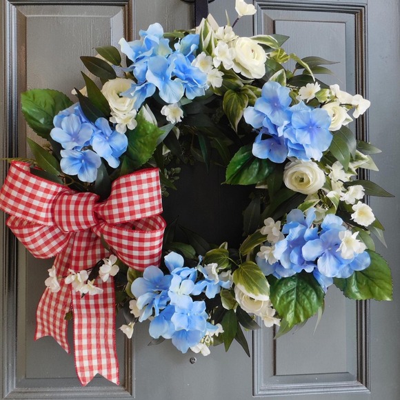 Handcrafted Other - Patriotic‎ Wreath, Independence Day, Memorial Day, Veterans, Red White and Blue